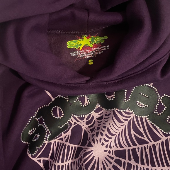 Sp5der Worldwide Purple Hoodie - Picture 2 of 4